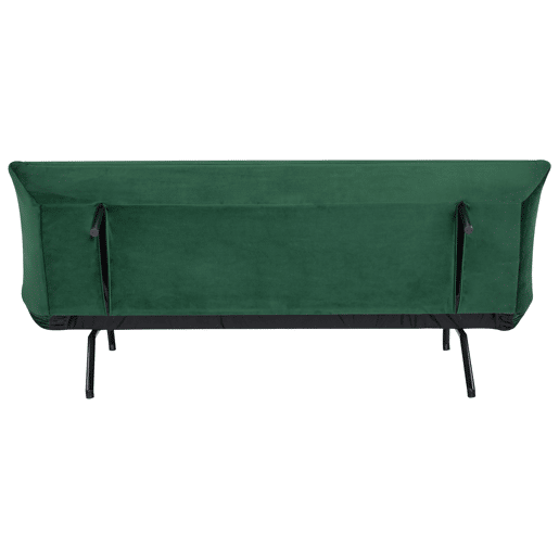 ANATOLE Sofá-cama de 3 lugares em veludo verde
