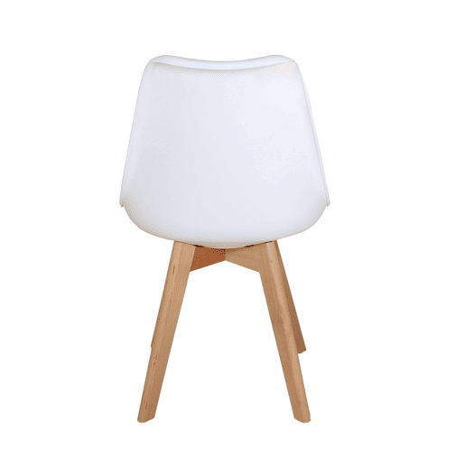 Pacote de 4 cadeiras estilo nórdico em branco e carvalho 83x49x56 cm