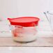 Jarra medidora Classic Pyrex con tapa Jarra medidora Classic Pyrex con tapa Rojo