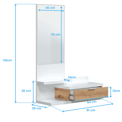 Estante alta Access Estante Cor Hamilton Carvalho e Branco 76x183x33 cm