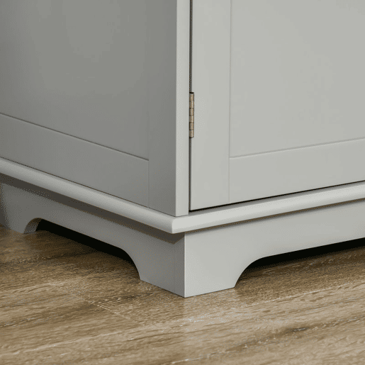 HOMCOM Aparador de Cozinha com 3 Gavetas 3 Portas e Prateleiras Ajustáveis Móvel Auxiliar de Armazenamento para Cozinha Sala de Estar Estilo Moderno Anti-Rolamento 101x40x85 cm Cinzento