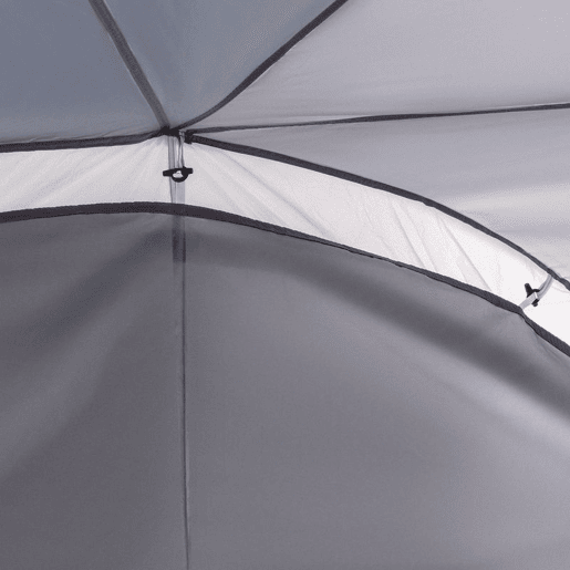 Outsunny Abrigo de Campismo para 3-4 Pessoas com 4 Telas Mosquiteiras 2 Painéis de Tecido Oxford e Bolsa de Transporte para Campismo Viagens 350x350x230 cm Cinza