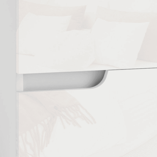 HOMCOM Mesa de Cabeceira Moderna Mesa de Cabeceira com Gavetas Mesa Auxiliar para Dormitório Sala de Estar 40x40x48 cm Branco
