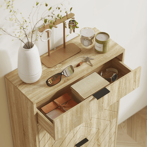 HOMCOM Sapateira Estreita com 2 Portas Sapateira para Entrada com Gaveta e Prateleiras Ajustáveis para 8 Pares de Sapatos 60x24x105,5 cm Madeira