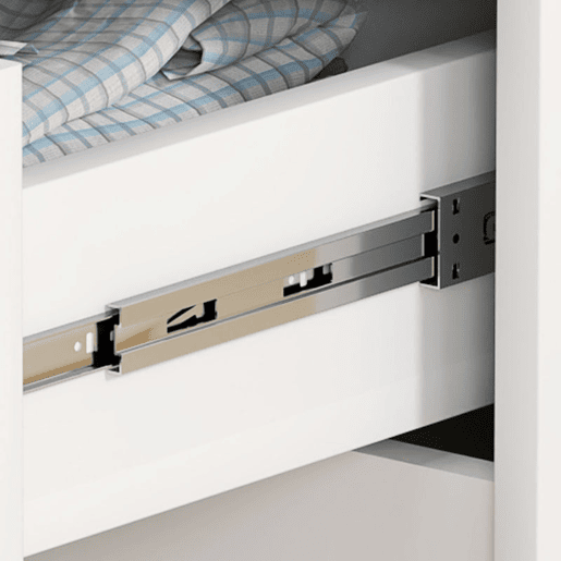 HOMCOM Cómoda com 4 Gavetas Cómoda de Dormitório Moderna com Sistema Anti-Tombo Cómoda para Sala de Estar Corredor 60x40x85 cm Branco