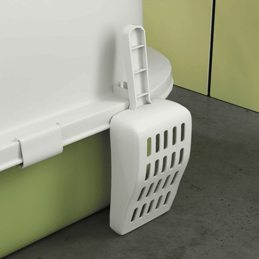PawHut Caixa de Areia para Gatos Fechada Caixa de Areia para Gatos com Tampa e Bandeja Amovíveis Filtro de Carvão e Pá 40,5x52x39 cm Branco e Verde