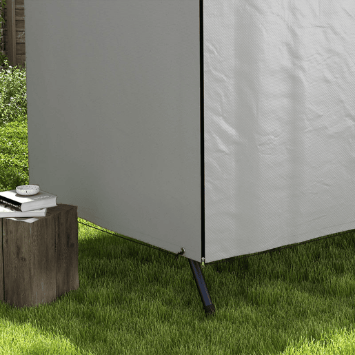 Outsunny Capa para Baloiço de Jardim, Capa para Baloiço Exterior com Fecho, Impermeável, 215x155x150 cm, Cinzento Claro