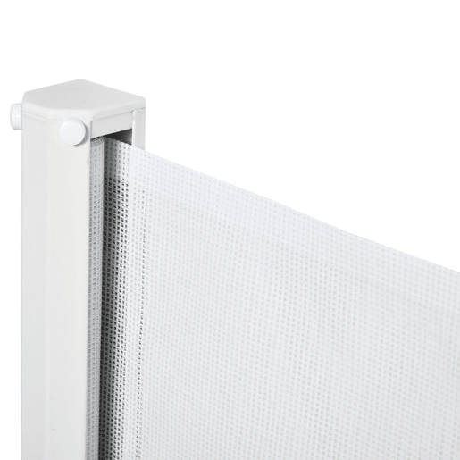 PawHut Barrera para Cães Retrátil Porta para Cães Dobrável com Largura Ajustável 5,5-115 cm Barrera de Segurança para Cães com Função de Enrolamento Automático e Pega para Escadas e Portas Branco