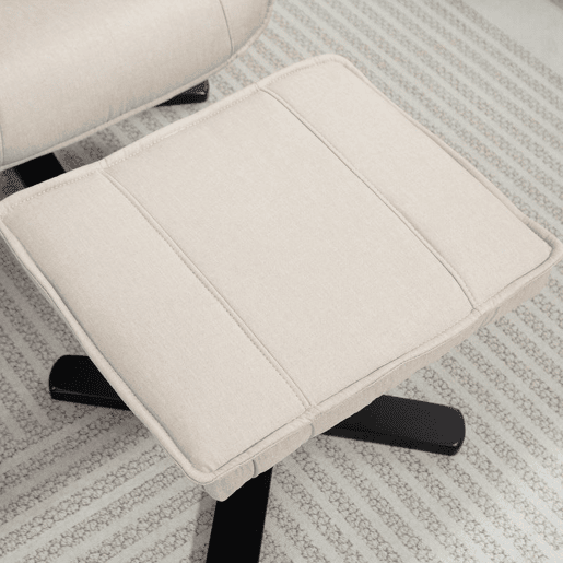 HOMCOM Poltrona Relax Reclinável com Apoio para os Pés Poltrona Giratória Estofada em Linho com Base de Madeira Função Baloiço Poltrona para Quarto Sala de Estar 67x87x96 cm Bege HOMCOM Poltrona Relax Reclinável com Apoio para os Pés Poltrona Giratória Estofada em Linho com Base de Madeira Função Baloiço Poltrona para Quarto Sala de Estar 67x87x96 cm Bege