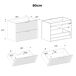 Conjunto mueble lavabo individual encastrado y columna Gaia 80 Conjunto mueble lavabo individual encastrado y columna Gaia 80 Madera
