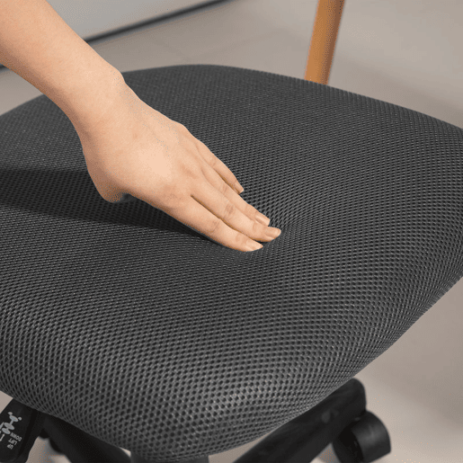 HOMCOM Cadeira de Escritório sem Apoio para os Braços Cadeira de Escritório Giratória com Encosto de Malha Respirável Altura Ajustável Carga 120 kg 43x48x78-88 cm Cinza