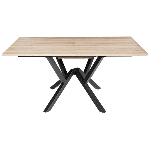 Mesa de jantar extensível ANSELL Castanho claro 160200 cm 90 cm