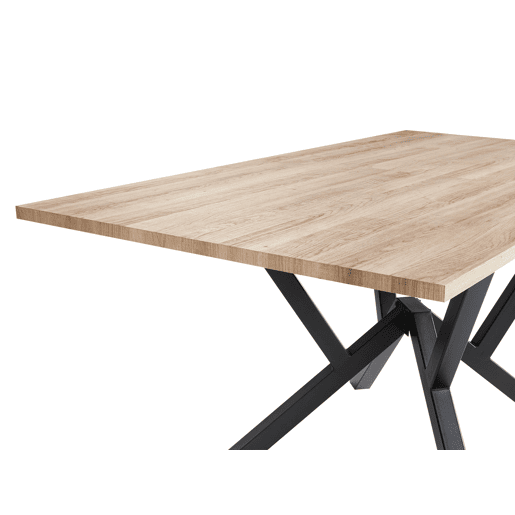 Mesa de jantar extensível ANSELL Castanho claro 160200 cm 90 cm