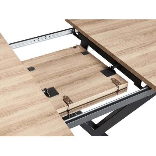 Mesa de jantar extensível ANSELL Castanho claro 160200 cm 90 cm