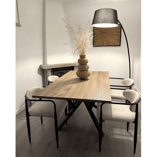 Mesa de jantar extensível ANSELL Castanho claro 160200 cm 90 cm