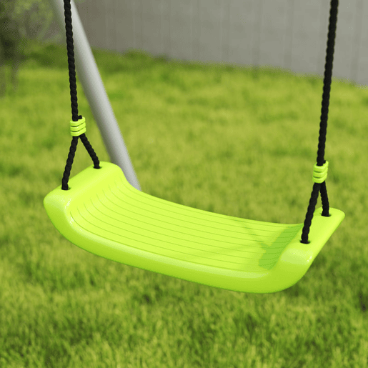 AIYAPLAY Baloiços para Crianças de +3 Anos 4 em 1 Baloiços Jardim Exterior com Baloiço Planador Baliza de Futbol e Aro de Basquetebol Verde