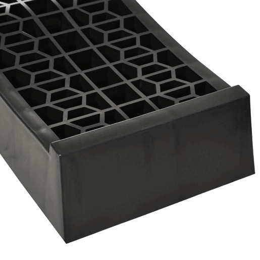 HOMCOM Conjunto de 2 Rampas de Plástico para Automóveis, Rampas Portáteis com Capacidade até 3 Toneladas para Carros, SUVs e Pequenas Carrinhas, Antiderrapantes e Estáveis, 70x19,5 cm, Preto