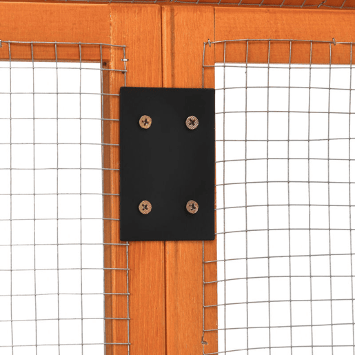PawHut Galinheiro para Exterior 140x88,5x106 cm Galinheiro para 1-3 Galinhas com 3 Poleiros Estrutura de Madeira e 2 Portas com Fechadura para Pátio Madeira