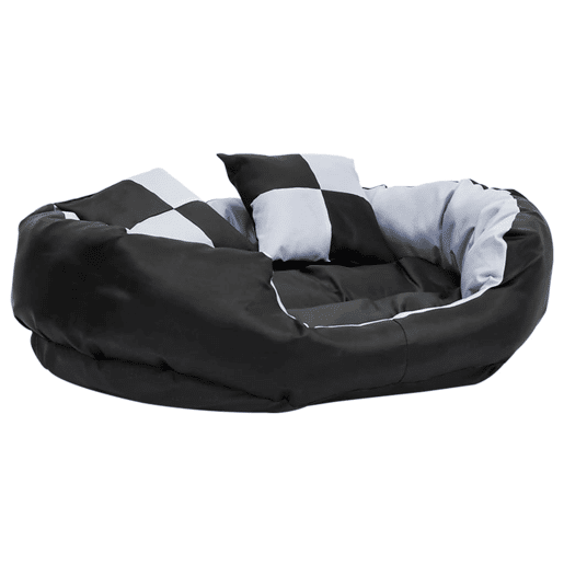 vidaXL Almofadão p cães reversível e lavável 85x70x20 cm cinzapreto vidaXL Almofadão p cães reversível e lavável 85x70x20 cm cinzapreto