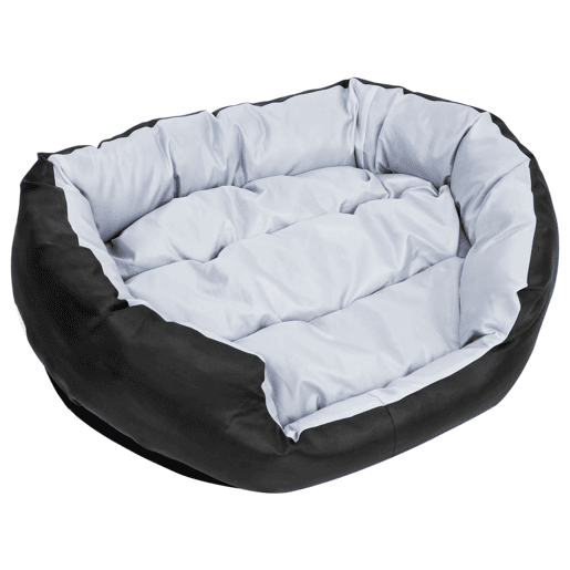 vidaXL Almofadão p cães reversível e lavável 85x70x20 cm cinzapreto vidaXL Almofadão p cães reversível e lavável 85x70x20 cm cinzapreto