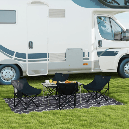 Outsunny Mesa de Campismo Dobrável de Metal com Tampo Enrolável e Bolsa de Transporte Mesa de Piquenique Portátil para Campismo Trekking Praia e Barbecue 95x55x50 cm Marrom Claro