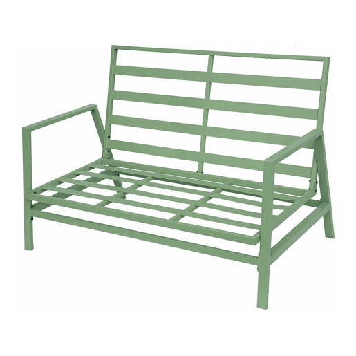 Conjunto de mobiliário de jardim em metal Queens - 4 lugares - Verde