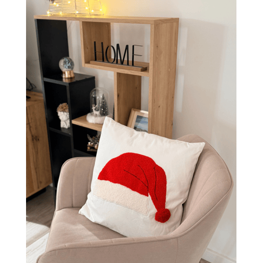 Conjunto de 2 almofadas decorativas PRETZEL Algodão 45 x 45 cm Branco Padrão natalicio