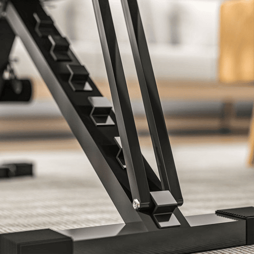 SPORTNOW Banco de Abdominais Ajustável Banco de Musculação Dobrável para Treino de Corpo Completo em Casa Ginásio 82x35x42,5-107 cm Preto