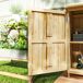 Armario de Jardín Madera de Abeto, Acero Galvanizado Outsunny Armario de Jardín Madera de Abeto, Acero Galvanizado Outsunny Marrón