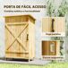 Armario de Jardín Madera de Abeto, Acero Galvanizado Outsunny Armario de Jardín Madera de Abeto, Acero Galvanizado Outsunny Marrón