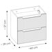 Conjunto mueble lavabo 4 cajones 2 compartimientos y columna Riva 140 Conjunto mueble lavabo 4 cajones 2 compartimientos y columna Riva 140 Beige