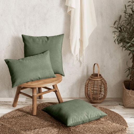 Almofada quadrada de veludo verde 45x45 cm - DUNE Almofada quadrada de veludo verde 45x45 cm - DUNE