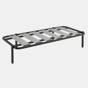 Base de cama canguru tamanho 90x190 cm parte superior com tubo de prateleira largo 40x30 mm
