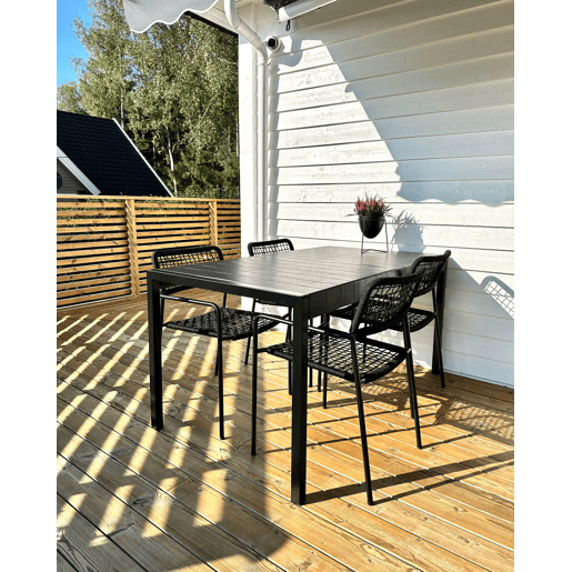 Mesa de refeição de jardim BARTICA 154 cm 84 cm Preto