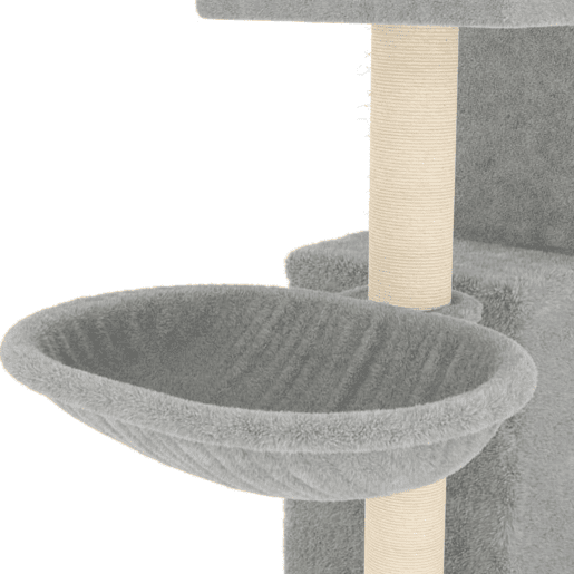 vidaXL Árvore p gatos c postes arranhadores sisal 83 cm cinza-claro vidaXL Árvore p gatos c postes arranhadores sisal 83 cm cinza-claro