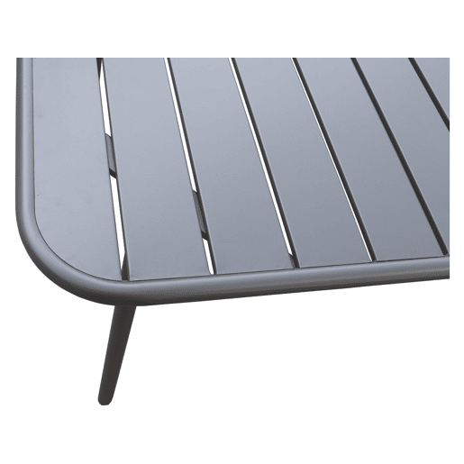 Mesa de jardim em metal Bilbau - 150 x 90 x 71 cm - Cinza