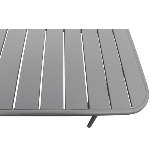 Conjunto de mobiliário de jardim em metal Bilbao - 6 lugares - Taupe