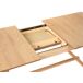 Beliani Mesa de comedor extensible BARNES Beliani Mesa de comedor extensible BARNES Marrón Claro