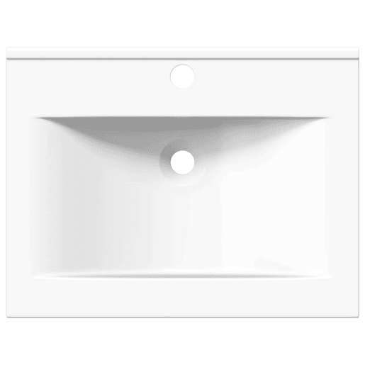 Lavatório cerâmico retangular luxososo branco, furo torneira 60x46cm Lavatório cerâmico retangular luxososo branco, furo torneira 60x46cm