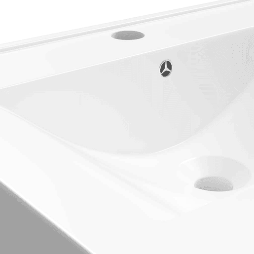 Lavatório cerâmico retangular luxososo branco, furo torneira 60x46cm Lavatório cerâmico retangular luxososo branco, furo torneira 60x46cm