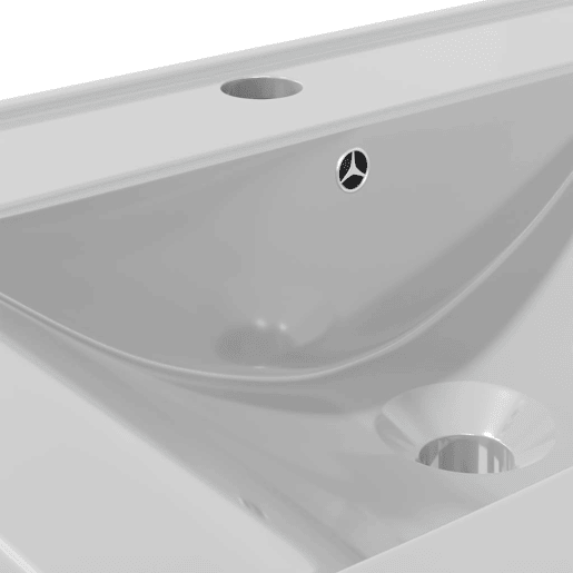 vidaXL Lavatório com extravasamento 60x46x16 cm cerâmica prateado
