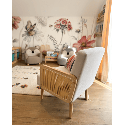 Poltrona HOJBY Tecido Creme claro