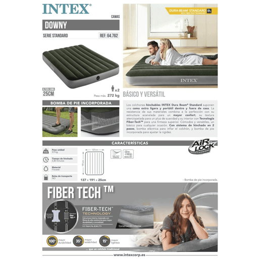 Colchão Insuflável Intex Verde Colchão Insuflável Intex Verde