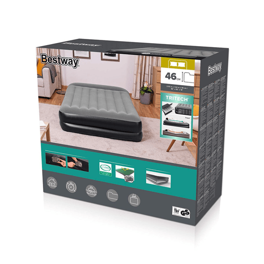Bestway Cama Dupla com Motor 203x152x46 cm Inflável e Camping 67403