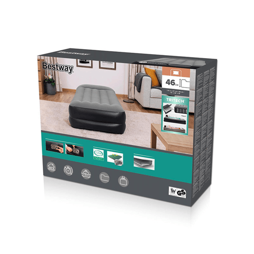 Cama Individual Bestway com Motor 191x97x46 cm Inflável e Camping 67401 Cama Individual Bestway com Motor 191x97x46 cm Inflável e Camping 67401