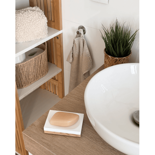 Conjunto de 5 acessórios para a casa de banho TAPICHE Branco