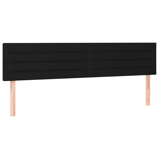 vidaXL Cabeceira de cama c luzes LED tecido 160x5x7888 cm preto
