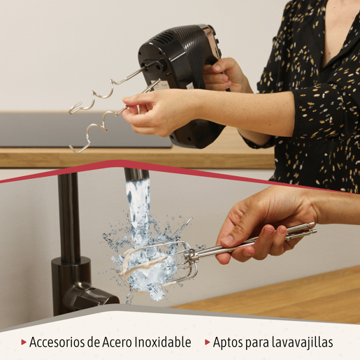 Briebe SKT1187BLK Elegance Set Varinha 2 Velocidades + Batidor Misturador de 5 Velocidades + Turbo, Especial Pastelaria, 600, Preto