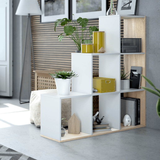 Estantes Lua Artik White (Branco mate) - Carvalho canadiano 108 x 110 x 28 cm Estantes Lua Artik White (Branco mate) - Carvalho canadiano 108 x 110 x 28 cm