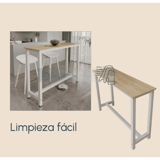 Mesa alta Cozinha Sala de jantar BrancoSonoma 140x100x40 Ani Muebles Bonitos Mesa alta Cozinha Sala de jantar BrancoSonoma 140x100x40 Ani Muebles Bonitos